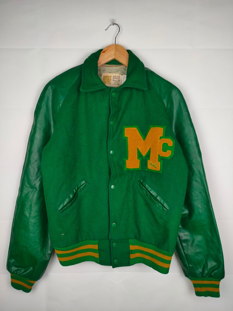 Vintage Varsity Jacket Leather, Men's Fashion, Coats, Jackets and Outerwear on Carousell