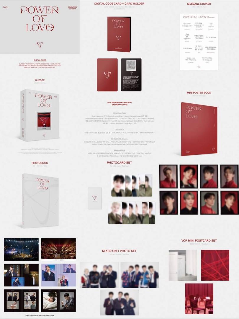 WTS SEVENTEEN POWER OF LOVE DIGITAL CODE AND DVD LOOSE ITEMS