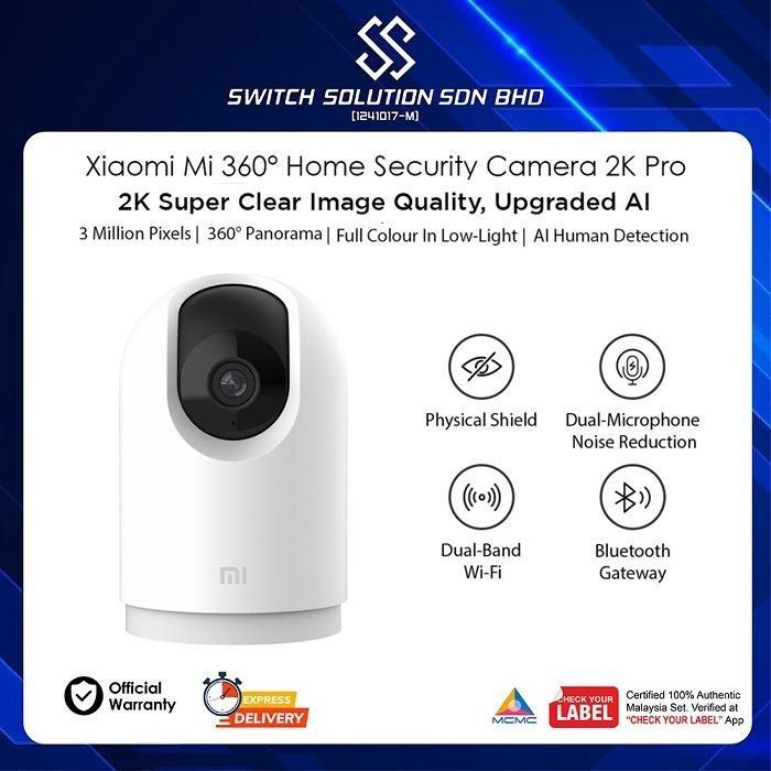 Xiaomi Mi 360° Home Security Camera 2K Pro, PTZ Wi-fi 2.4GHz / 5GHz, 2K  Super Clear Image Quality, Upgraded AI 3 Million Pixels 360° Panorama, Full