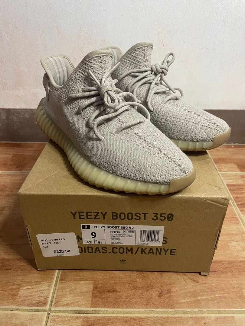 Yeezy sesame size sale 9