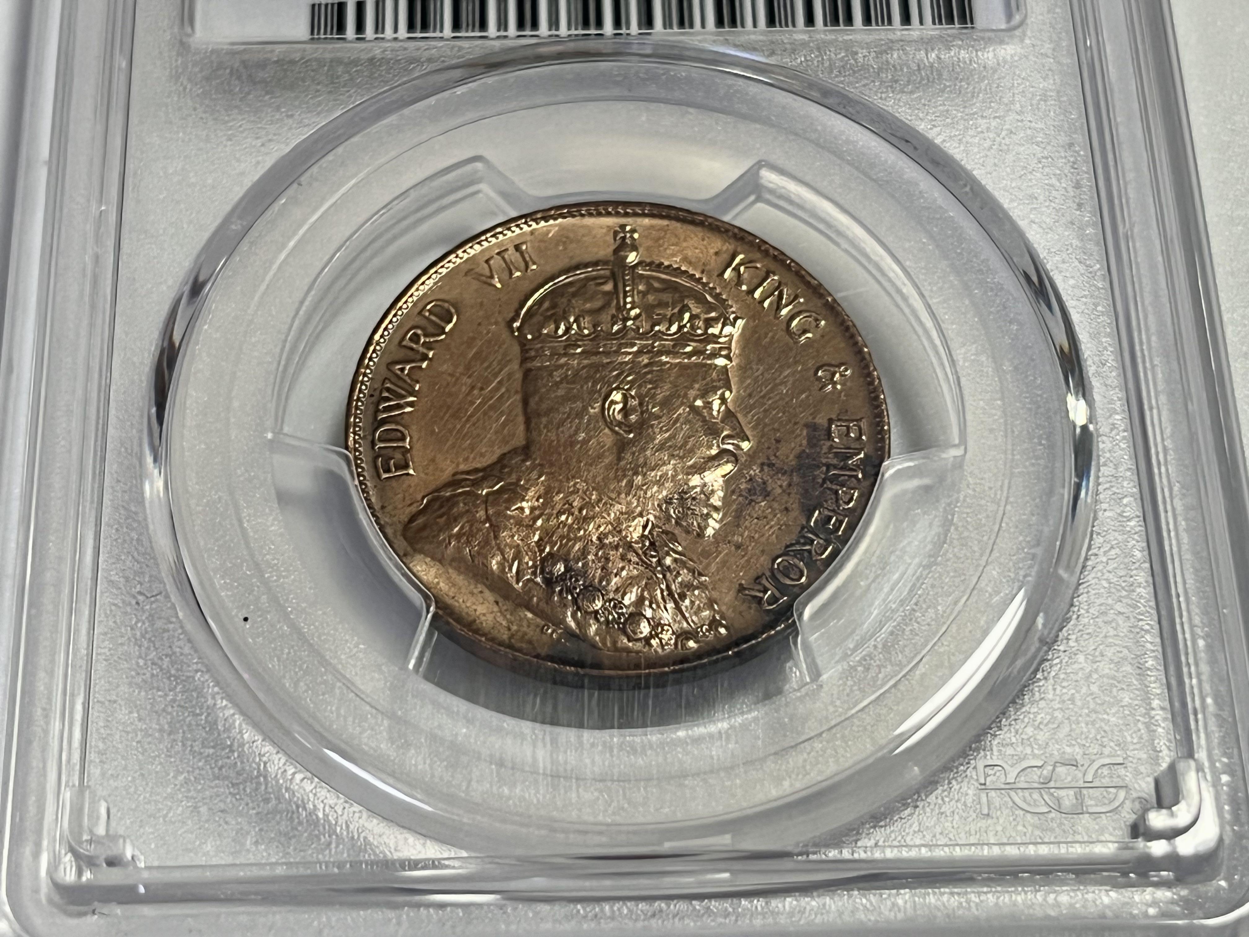 2882【PCGS鑑定品・珍品・特年】英領香港1900年(H)香港一仙
