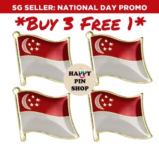 🇸🇬Singapore Flag Pins, National Day! Collection item 3