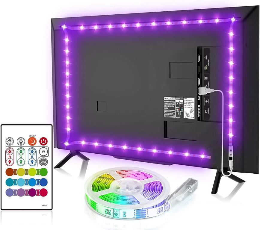 5V LED Strip Light TV Backlight 5050 RGB USB Mood Light Color Changing Light Kit 