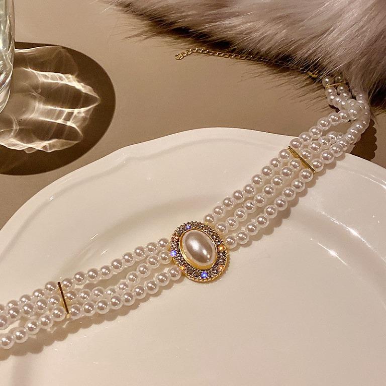 Adjustable pearl choker outlet
