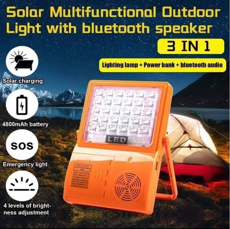 Solar light with bluetooth speaker discount
