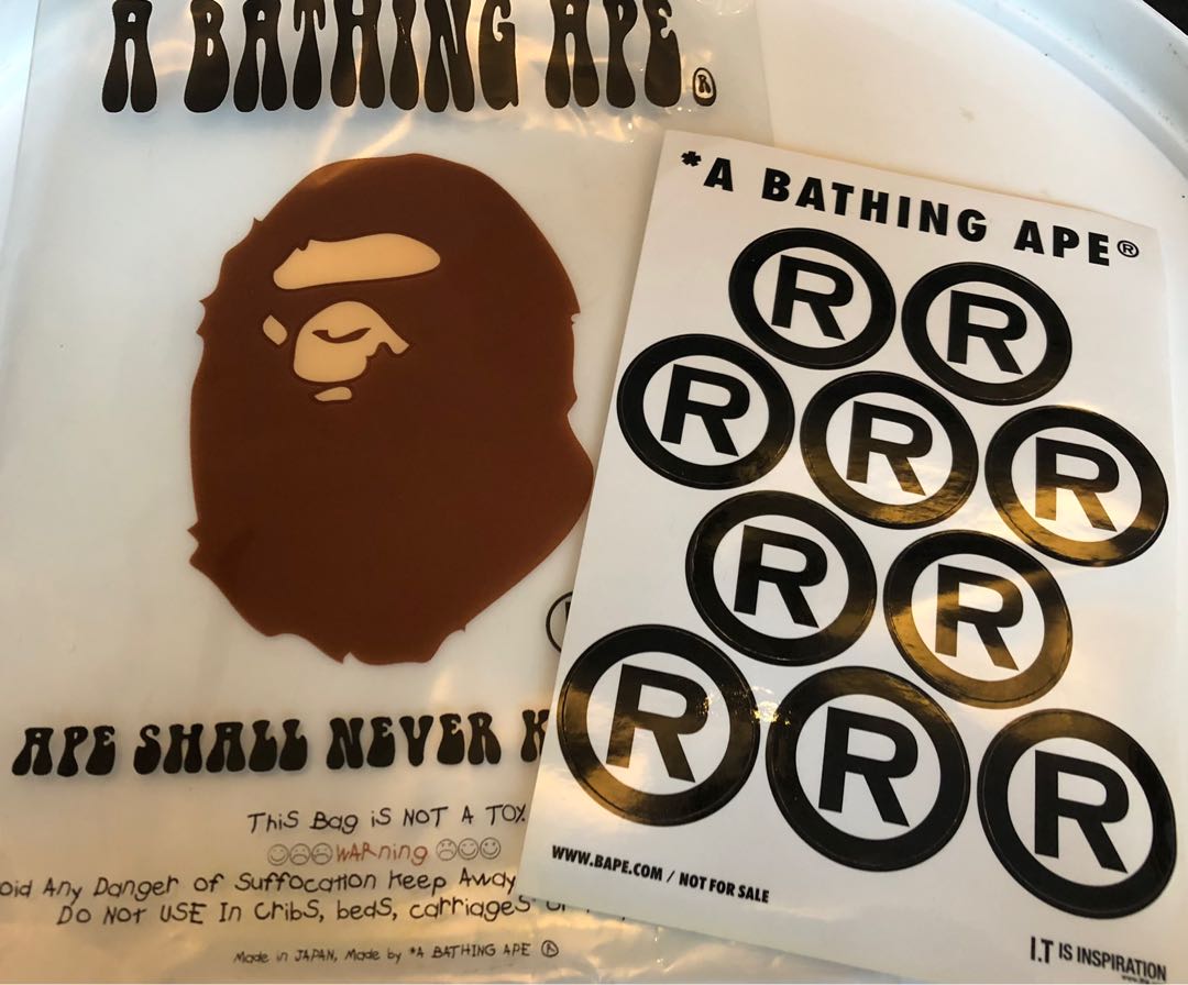 A bathing ape stickers, 興趣及遊戲, 手作＆自家設計, 文具及工藝 - 畫作及印刷品 - Carousell