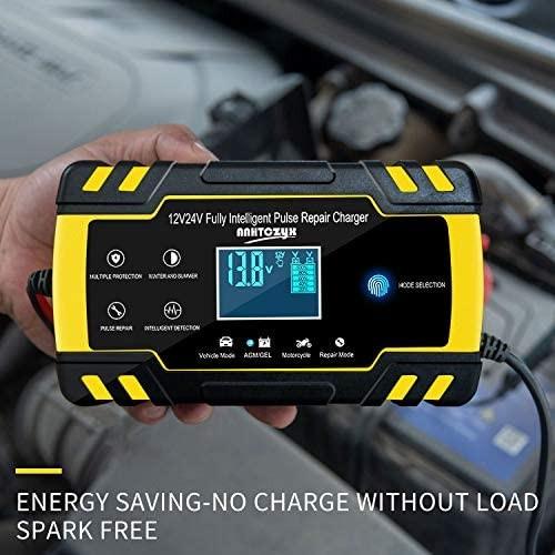 ANHTCZYX Car Battery Charger, 12V 8A/24V 4A, suitable for golf cart