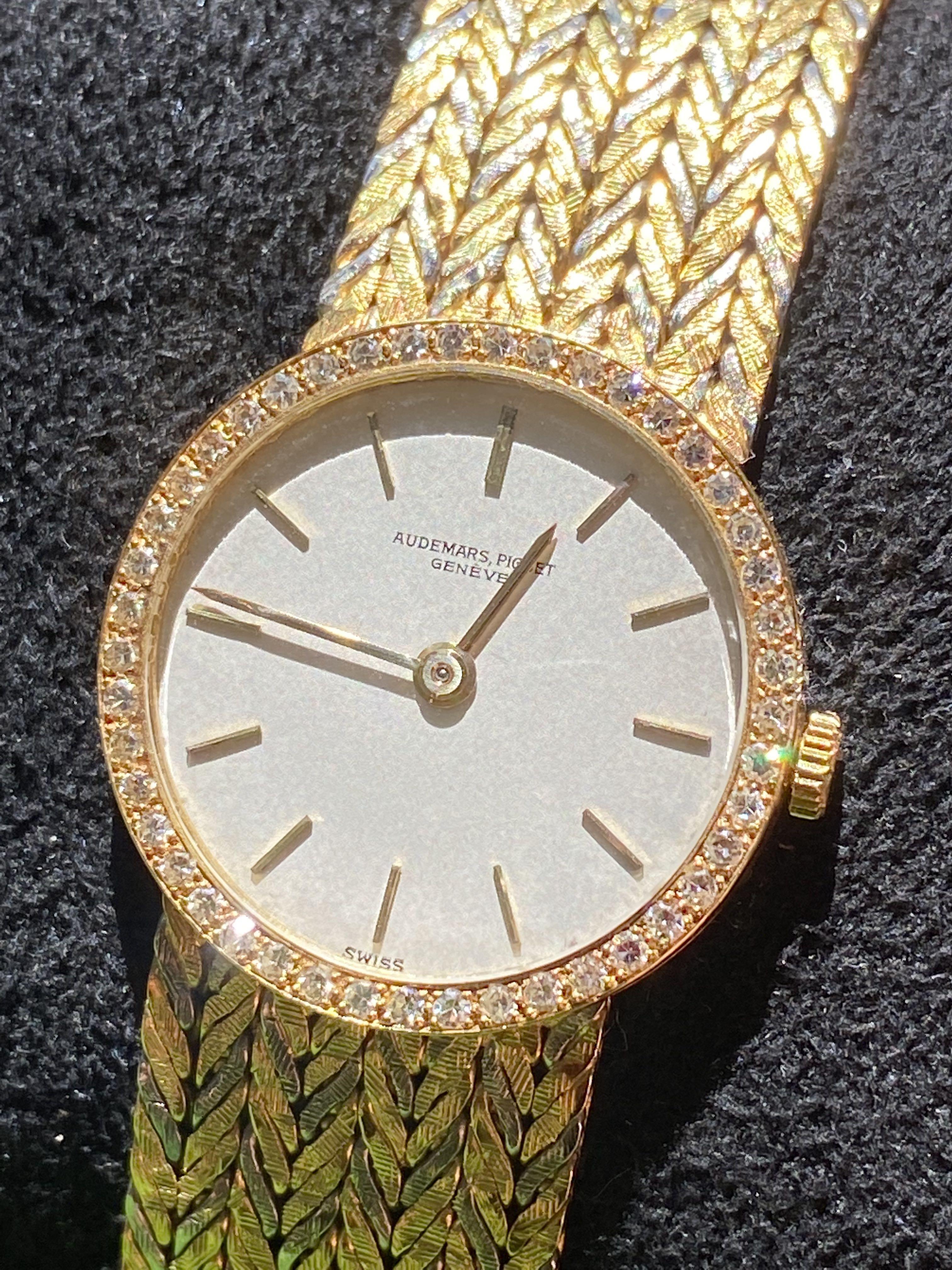 AP Full 18k Gold Diamonds Audemars Piguet Watch SOLD