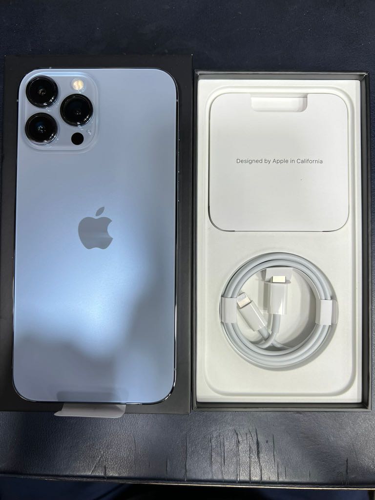 Apple iphone 13 pro max 512GB blue全新-已啟動-電池100%-蘋果保修至 