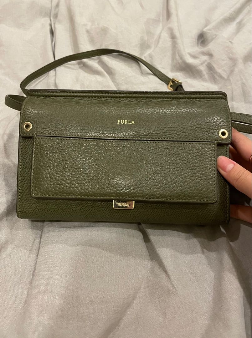 Furla olive discount green bag