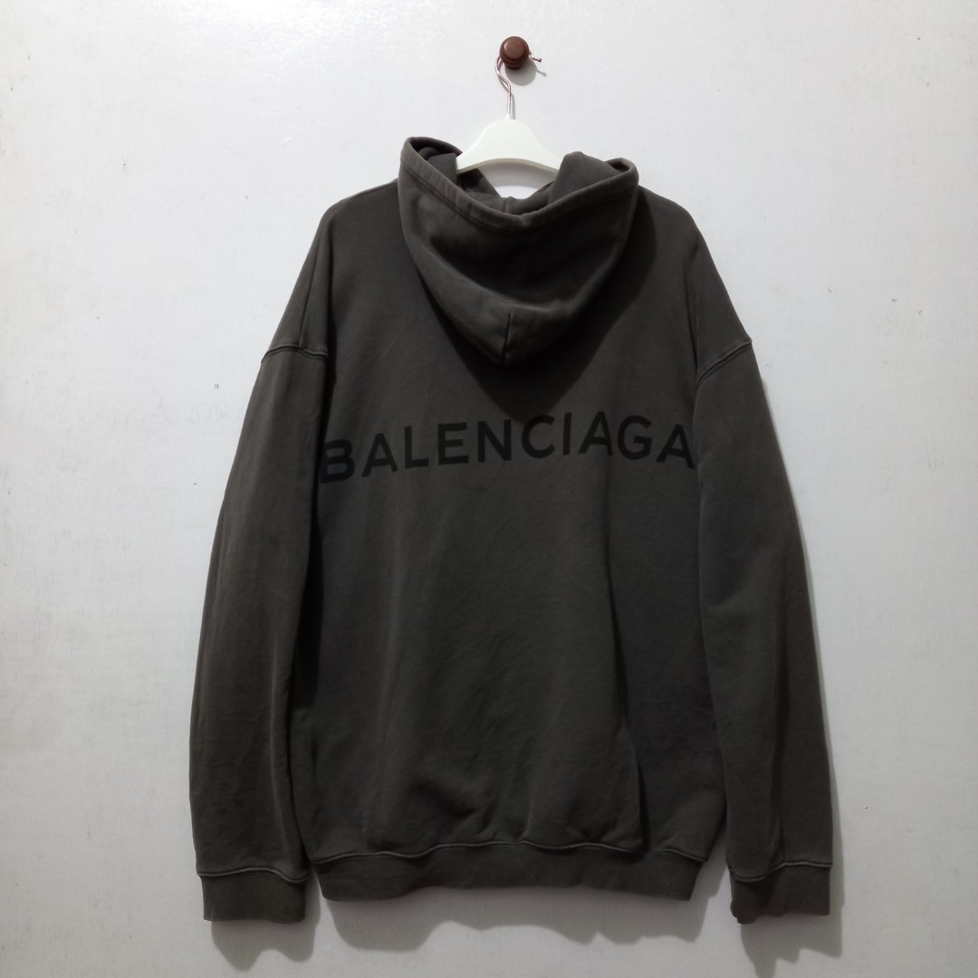 Balenciaga Hoodie Pocket Phone Fesyen Pria Pakaian Baju Luaran