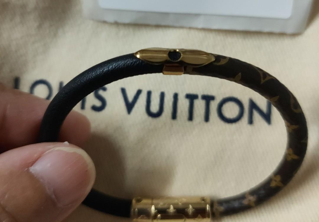 Louis Vuitton Bracelet Daily Confidential Monogram Black/Brown/Gold M6431F