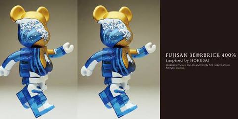 Bearbrick 富士山富嶽三十六景神奈川沖浪裏400%, 興趣及遊戲, 玩具