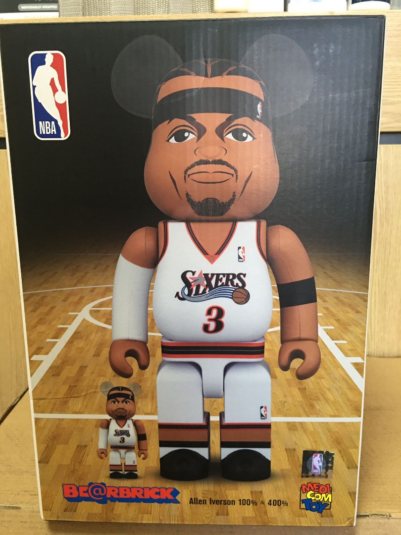 Bearbrick Allen Iverson 400%+100% set, 興趣及遊戲, 玩具& 遊戲類