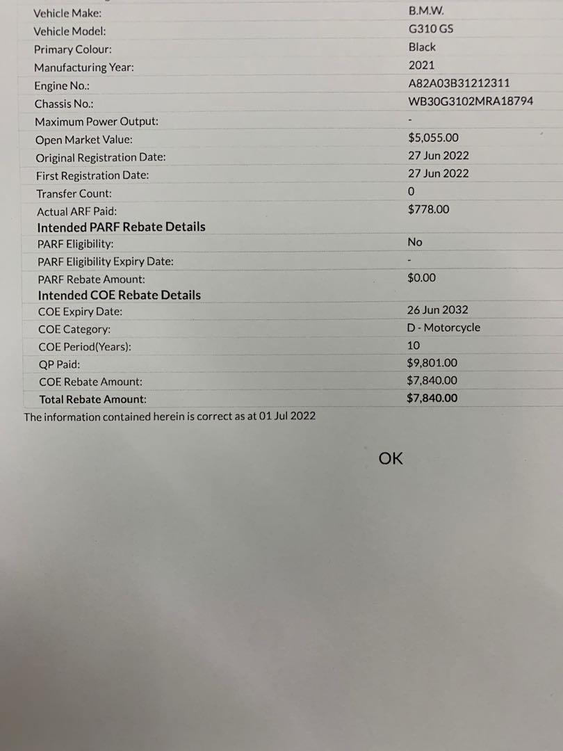 BMW G310GS 40th Anniversary Edition. Brand New With PML Local BMW Agent