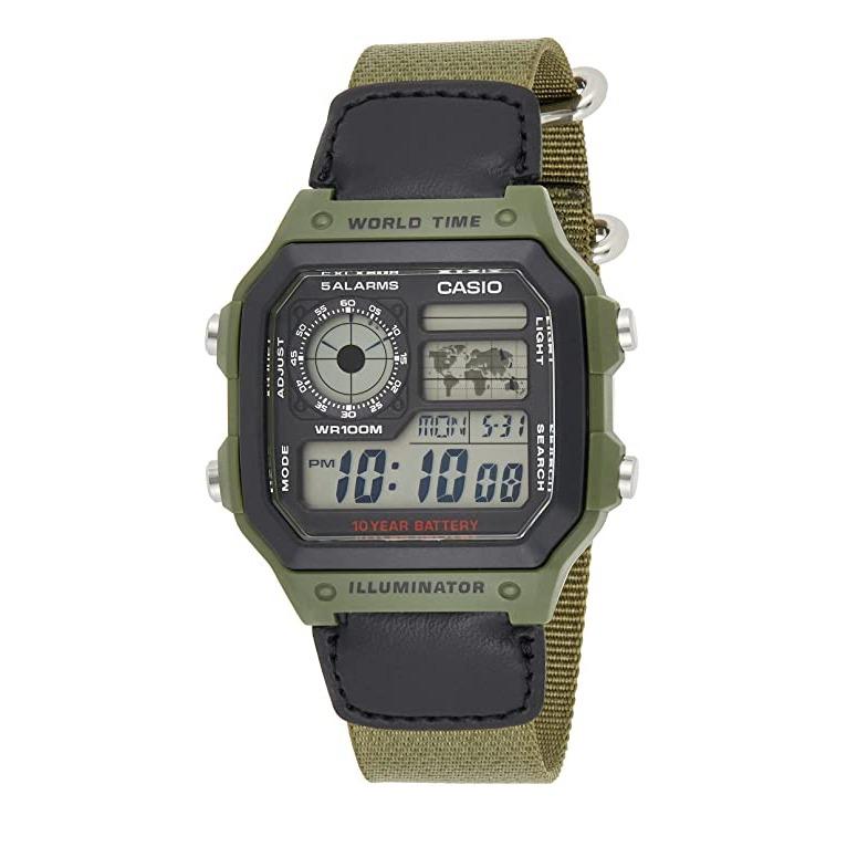 Casio watch military on sale time