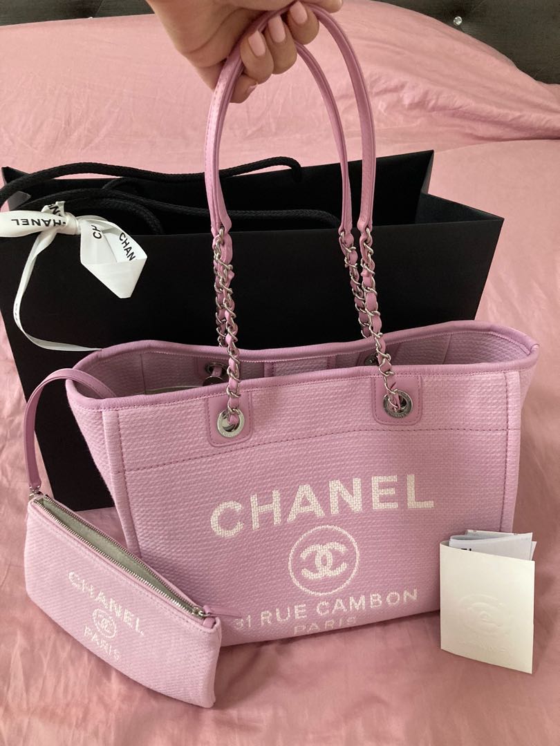 Perfect pink ! Authentic rare Chanel latest shopping tote (not avail in  Singapore ), Luxury, Bags & Wallets on Carousell