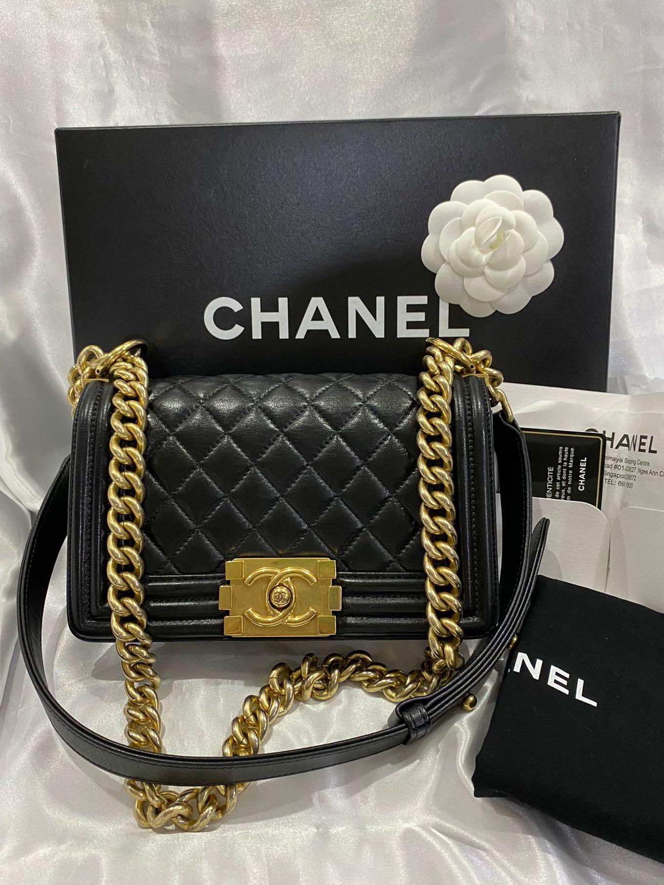 Chanel small boy flap bag, Luxury, Bags & Wallets on Carousell