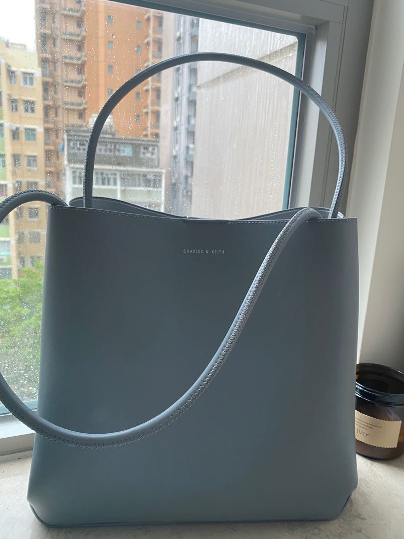 Charles Keith Light Blue Tote Bag