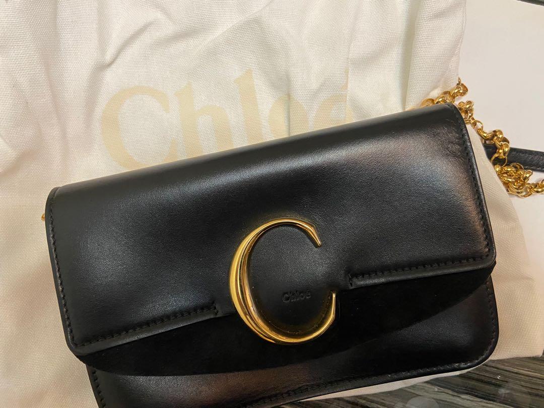 Clutches Chloe' - Chloe C clutch in black - CHC19SS192A37001
