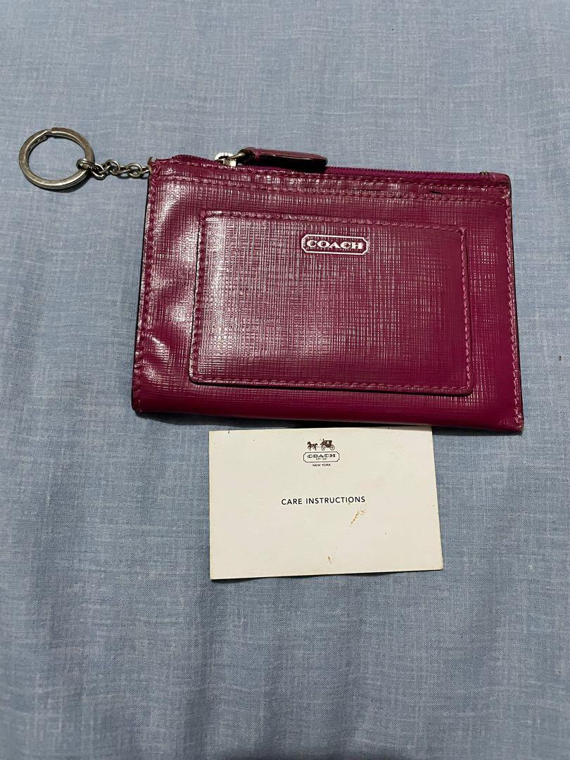 Coach Darcy saffiano leather wallet (Category: Luxury Bags & Wallets) located in San Pablo. Submitted by prelovedbymistyblue (Listing ID 1169931380, Image 2). Description: Coach fuschsia pink darcy wallet. It has signs of use on the rubber lining. Inner lining is quite dirty. It comes with care card. Selling low for 650. Slightly negotiable.