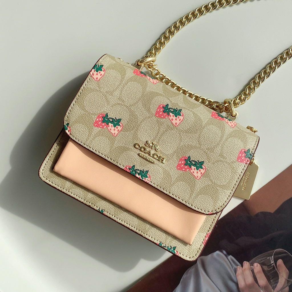 Strawberry print shop coach bag