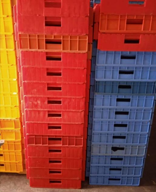 CRATE BOXES ASSORTED COLOR (Category: Storage Boxes & Baskets) located in Quezon City. Submitted by uno_store (Listing ID 1169821596, Image 1). Description: BREAD CRATE BOXES ASSORTED COLOR used but not abused available in different colors 20x18 inches P 450 PM for details and deliveries po 639669963543.