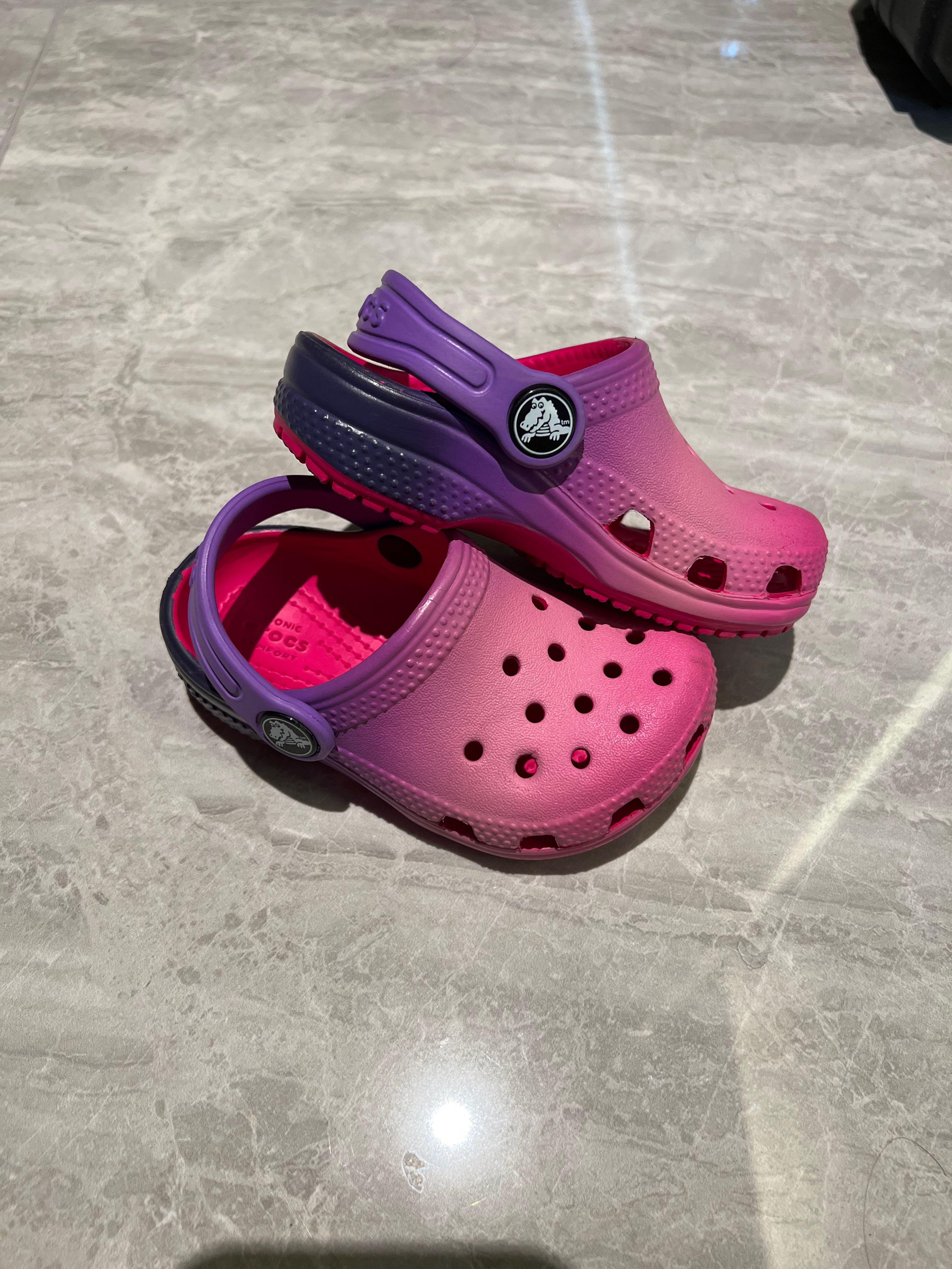 Purple store crocs kids