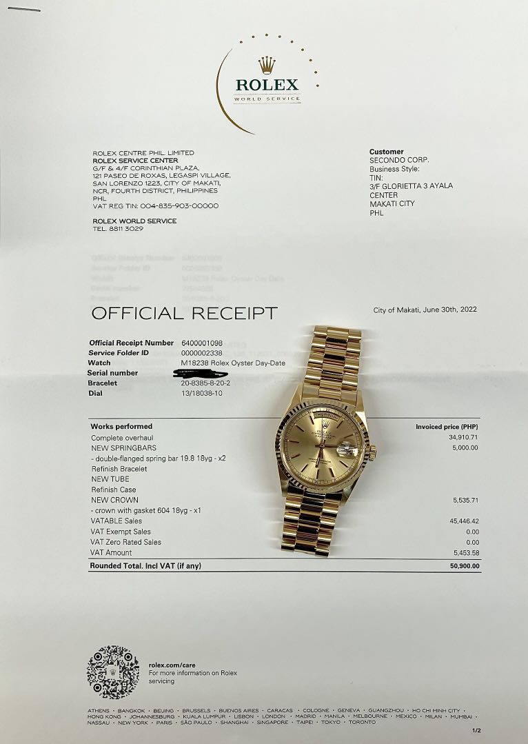 Rolex day date shop price philippines