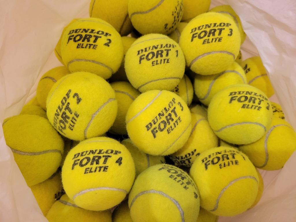 Dunlop Fort Elite 舊網球 used tennis balls 約50個, 運動產品, 運動與體育, 運動與體育 球拍和