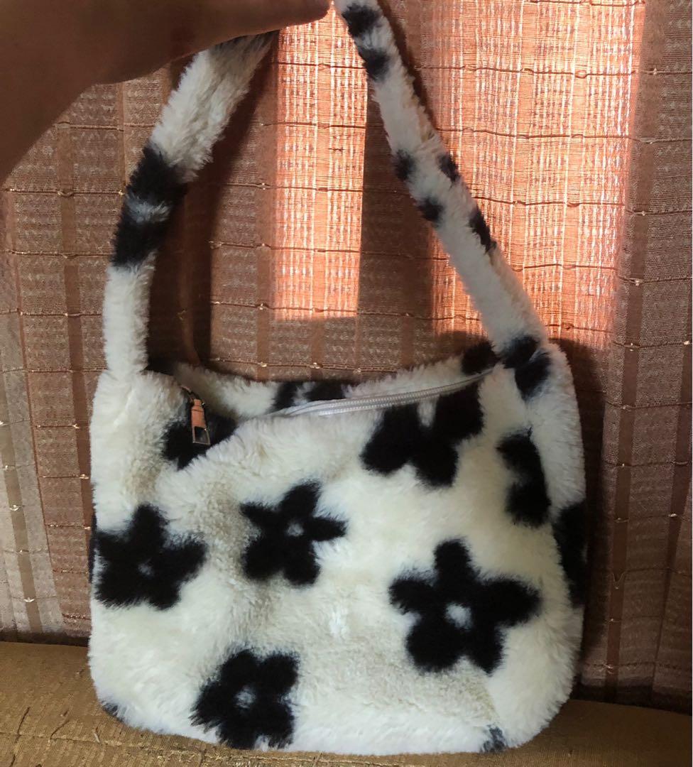 flower fur bag