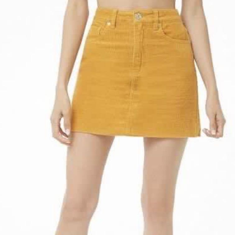 Mustard skirt forever 21 sale
