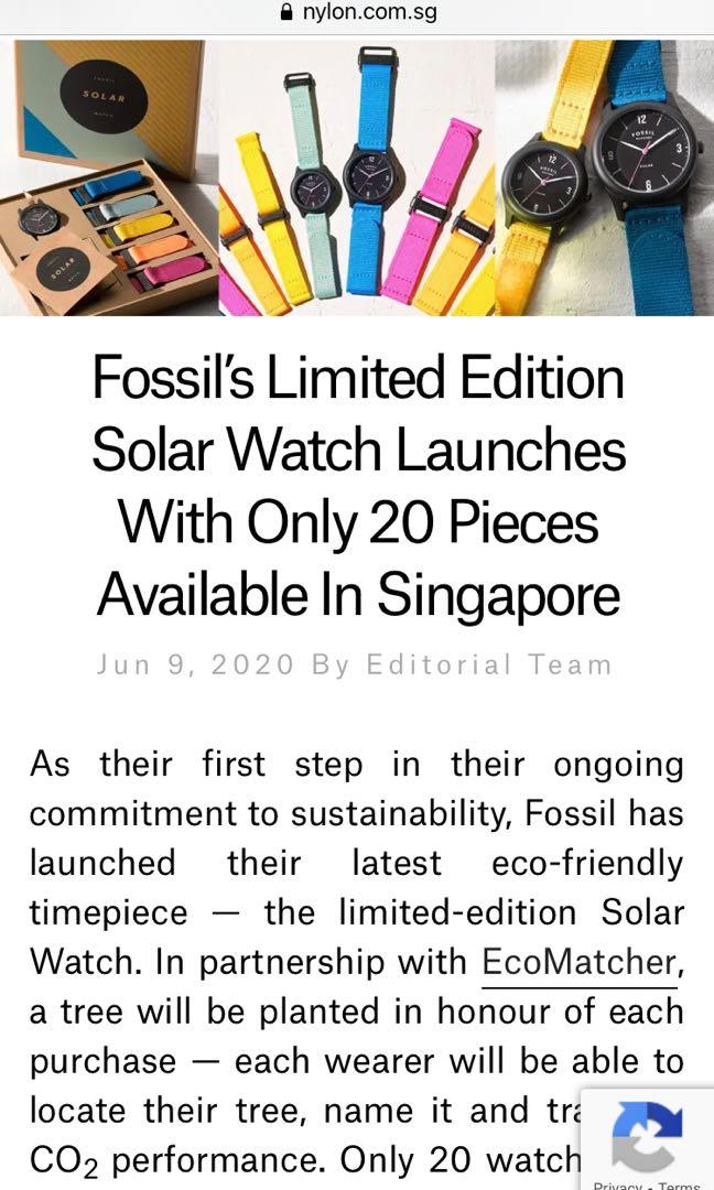Fossil Limited Edition Solar Watch LE1112