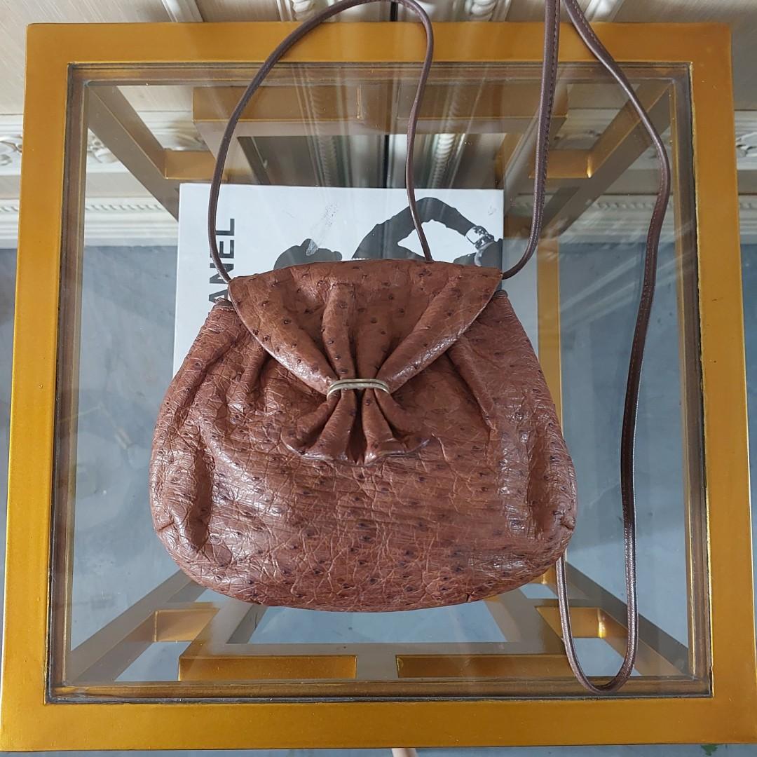 Japan Authentic Ostrich Vintage hand bag, Luxury, Bags & Wallets on  Carousell