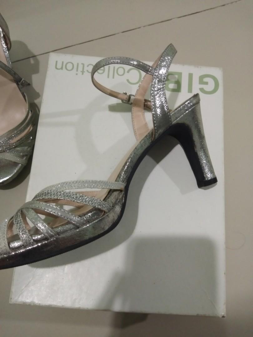 Gibi high heels silver sandals, Women's Fashion, Footwear, Heels on