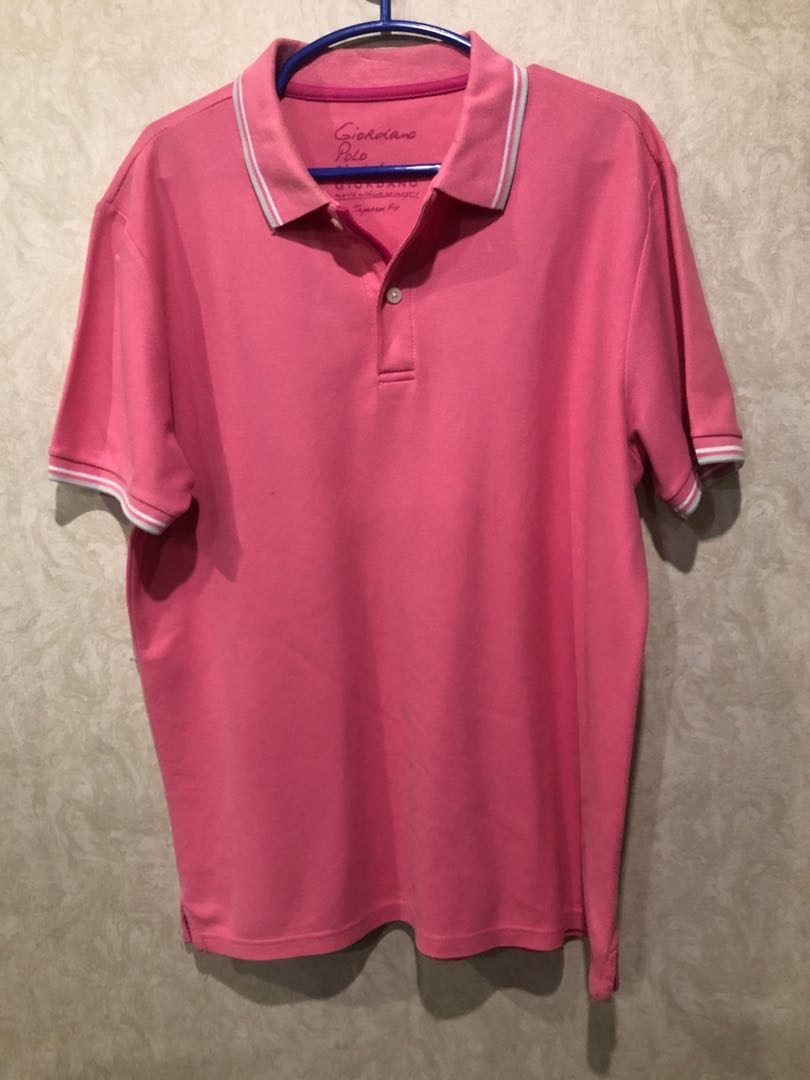 Giordano Pink Polo Shirt, Men's Fashion, Tops & Sets, Tshirts & Polo ...