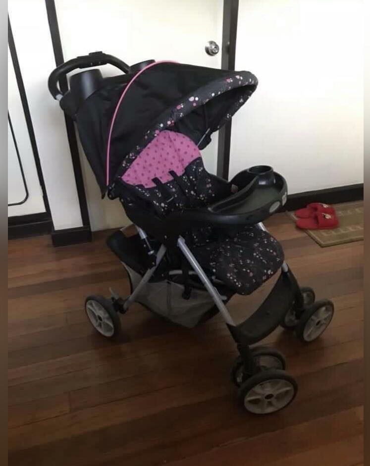 Graco pink stroller