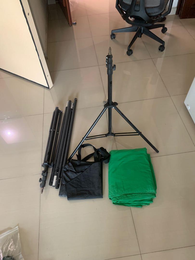 Green screen backdrop 3m x 6m with stand, Photography, Photography