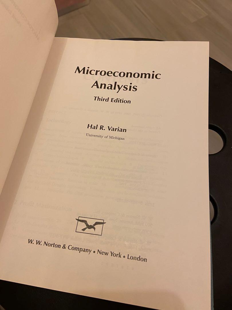 Hal R. Varian Microeconomic Analysis, Third Edition, 興趣及遊戲
