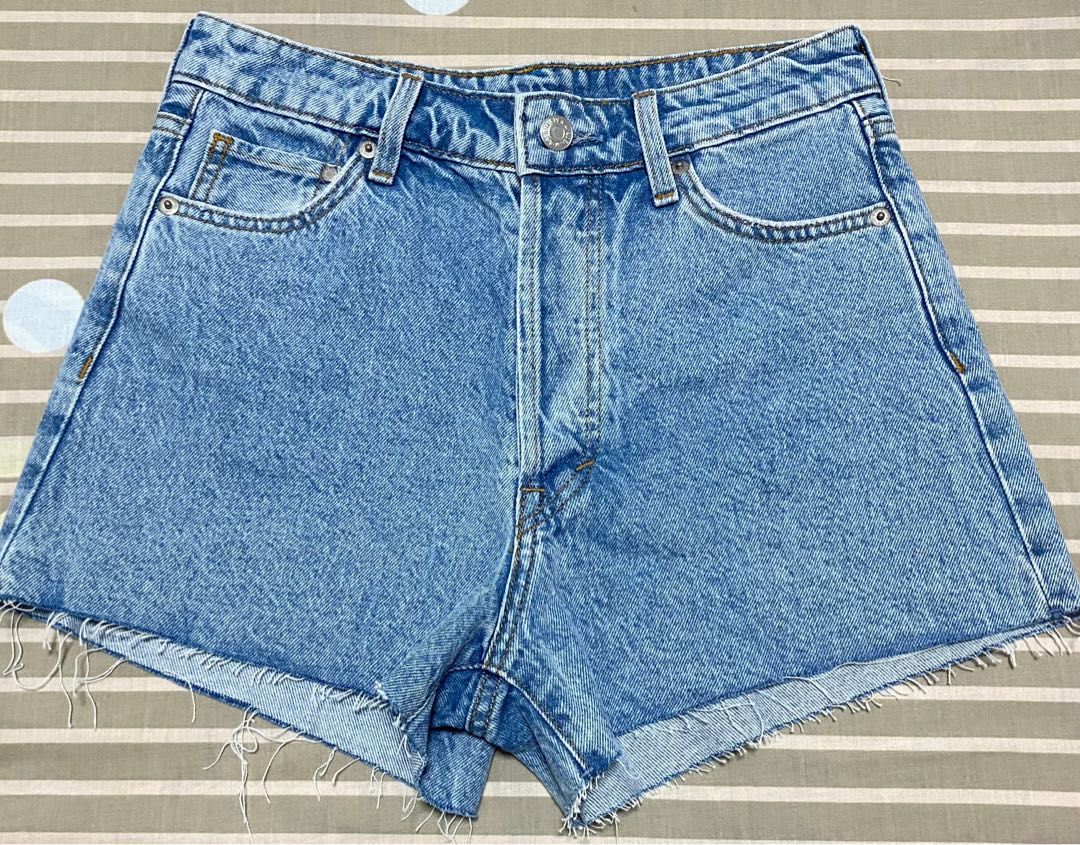 high waisted denim shorts