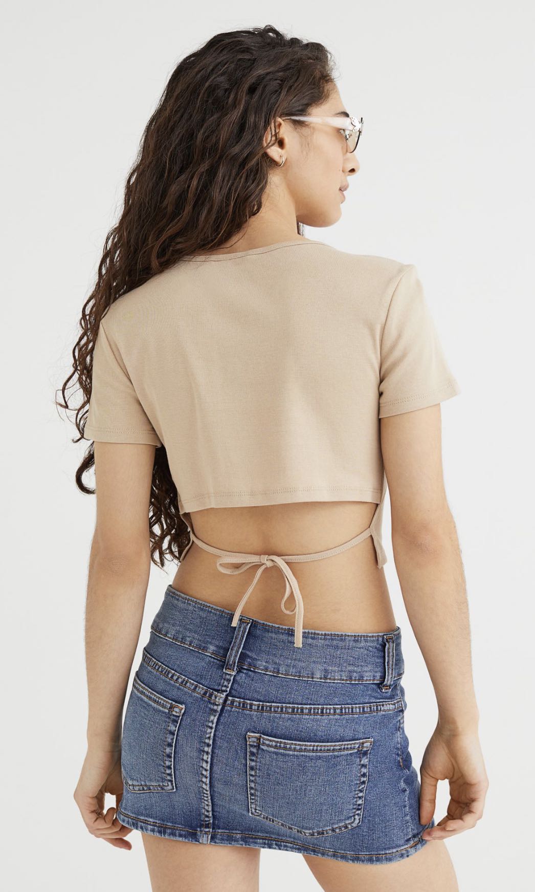 H&m tie hem top discount
