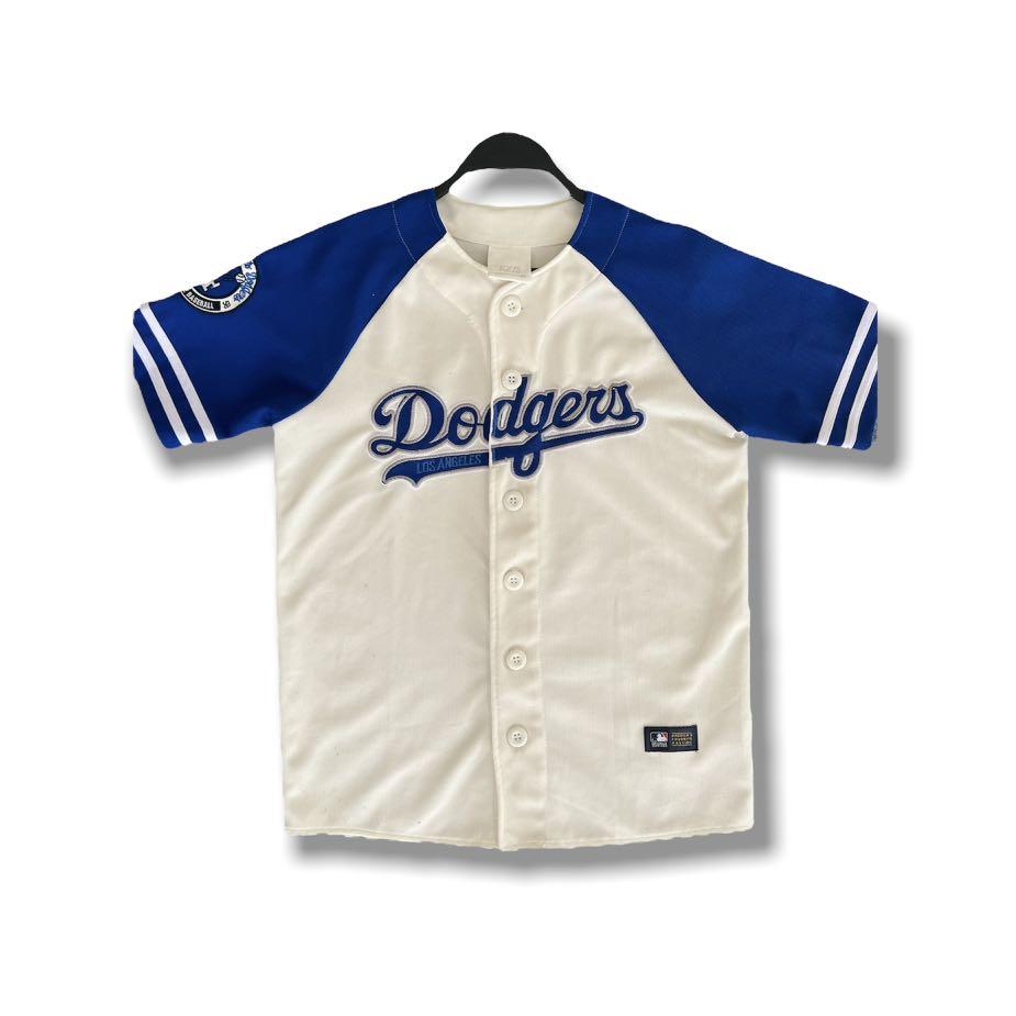 ADIDAS - DODGERS Blue Jersey, Fesyen Pria, Pakaian , Atasan di Carousell