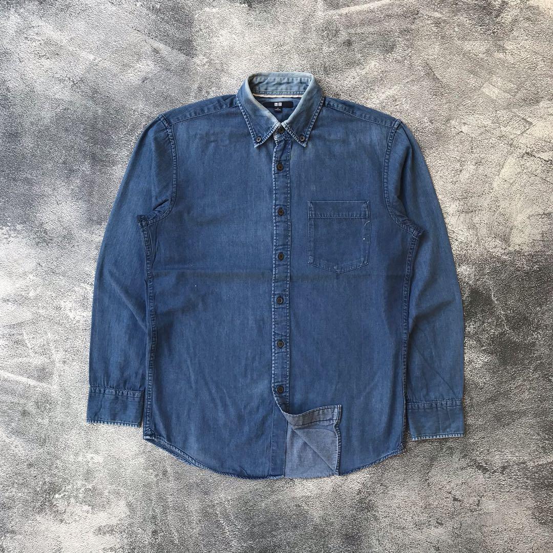 kemeja jeans /long shirt jeans uniqlo 