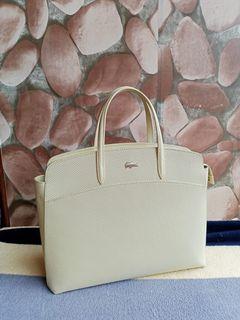 Lacoste Chantaco Zip Tote Bag in Off White