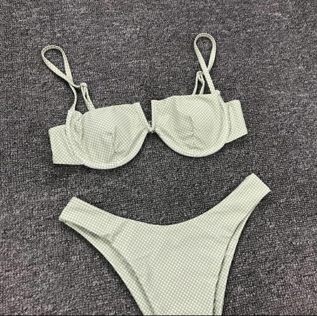 Light Green 2Piece Swimsuit, Women's Fashion, Swimwear, Bikinis