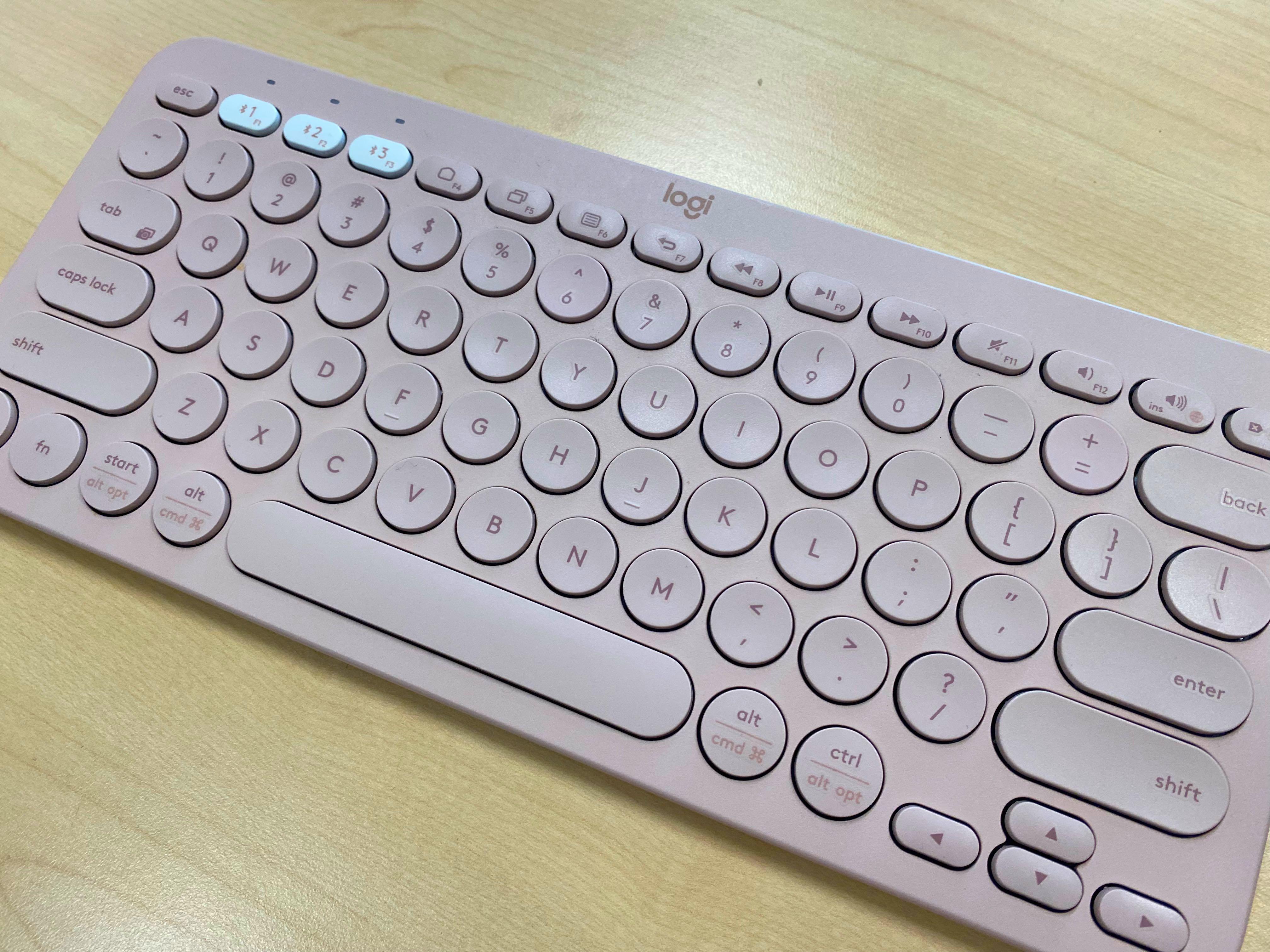 Logitech K380 Pink Keyboard + M350 Mouse, Computers & Tech, Parts