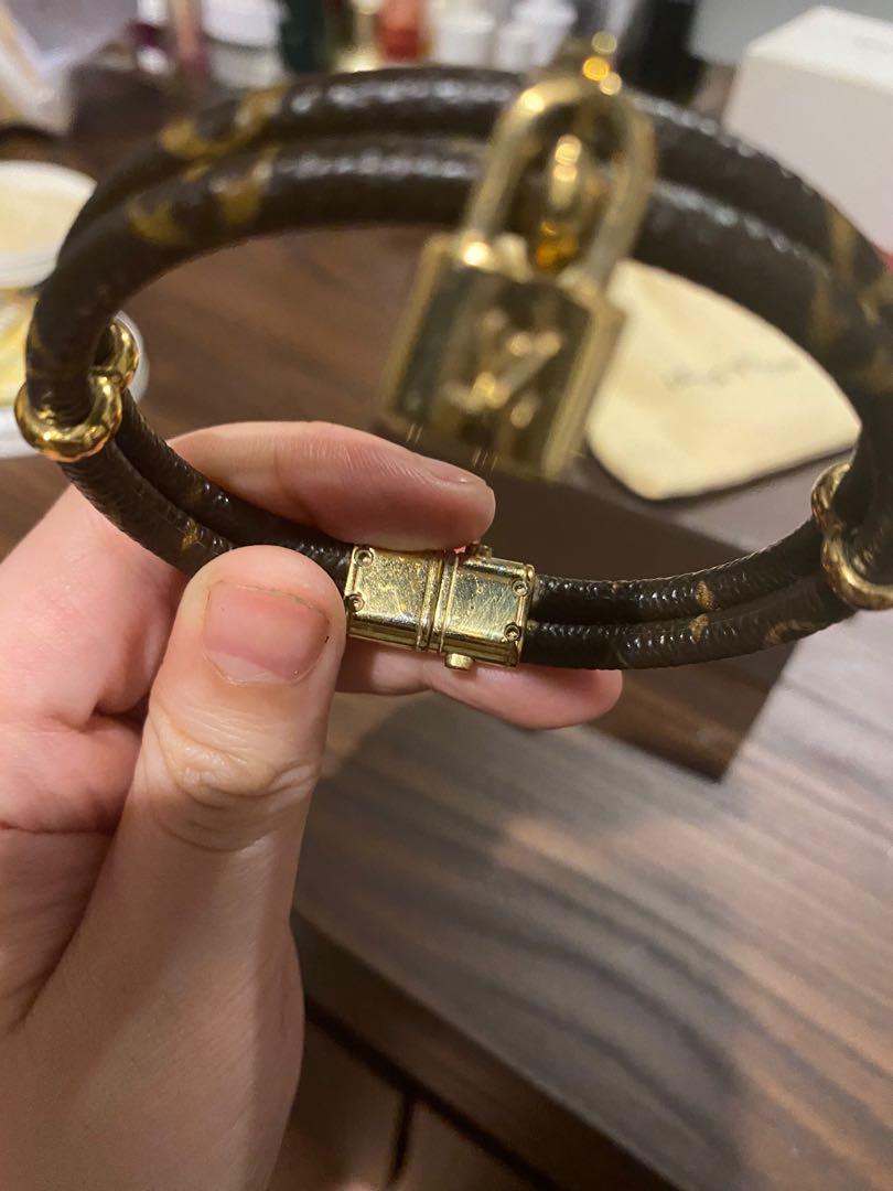 Louis Vuitton Bracelet Gelang LV damier size 19, Barang Mewah