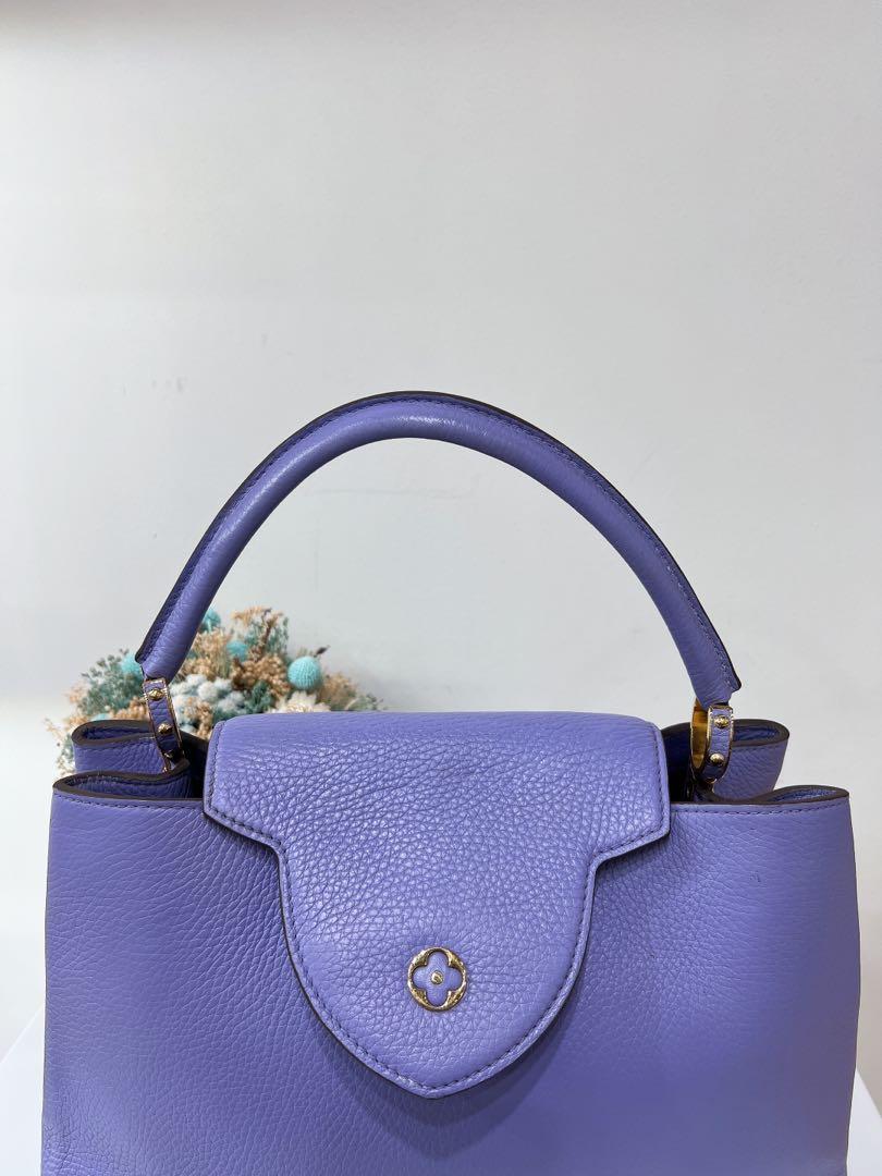 Louis Vuitton LV Women Capucines MM Handbag Galet Gray Taurillon Leather -  LULUX