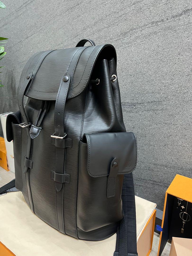 Louis Vuitton Backpack Christopher Epi PM Noir Black in Leather