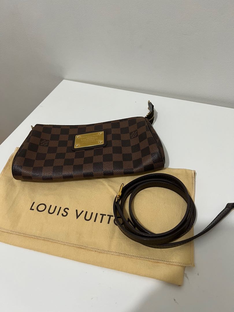 Louis Vuitton Eva Shoulder Clutch In Damier Ebene SOLD